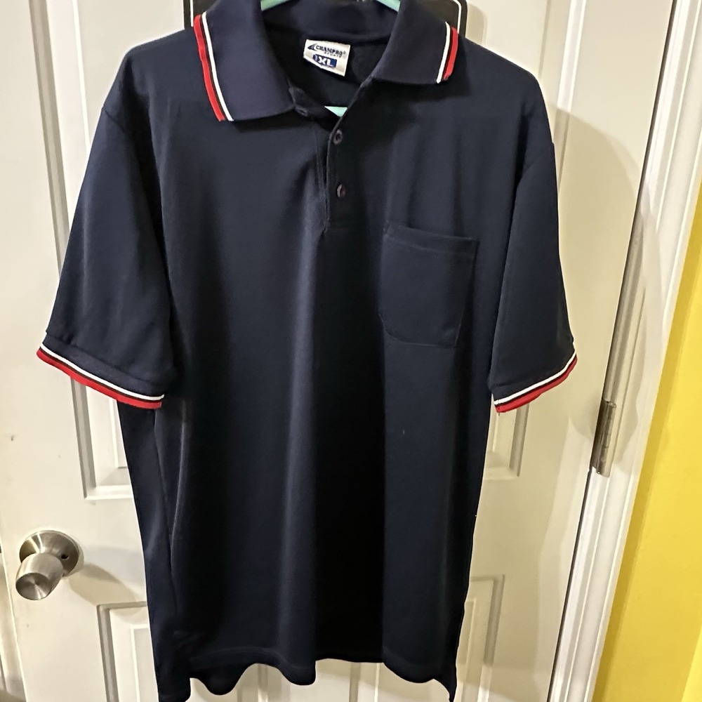 Champro Polo Mens‎ Size XL Navy Red White Short Sleeve CollaredShirt Golf Casual
